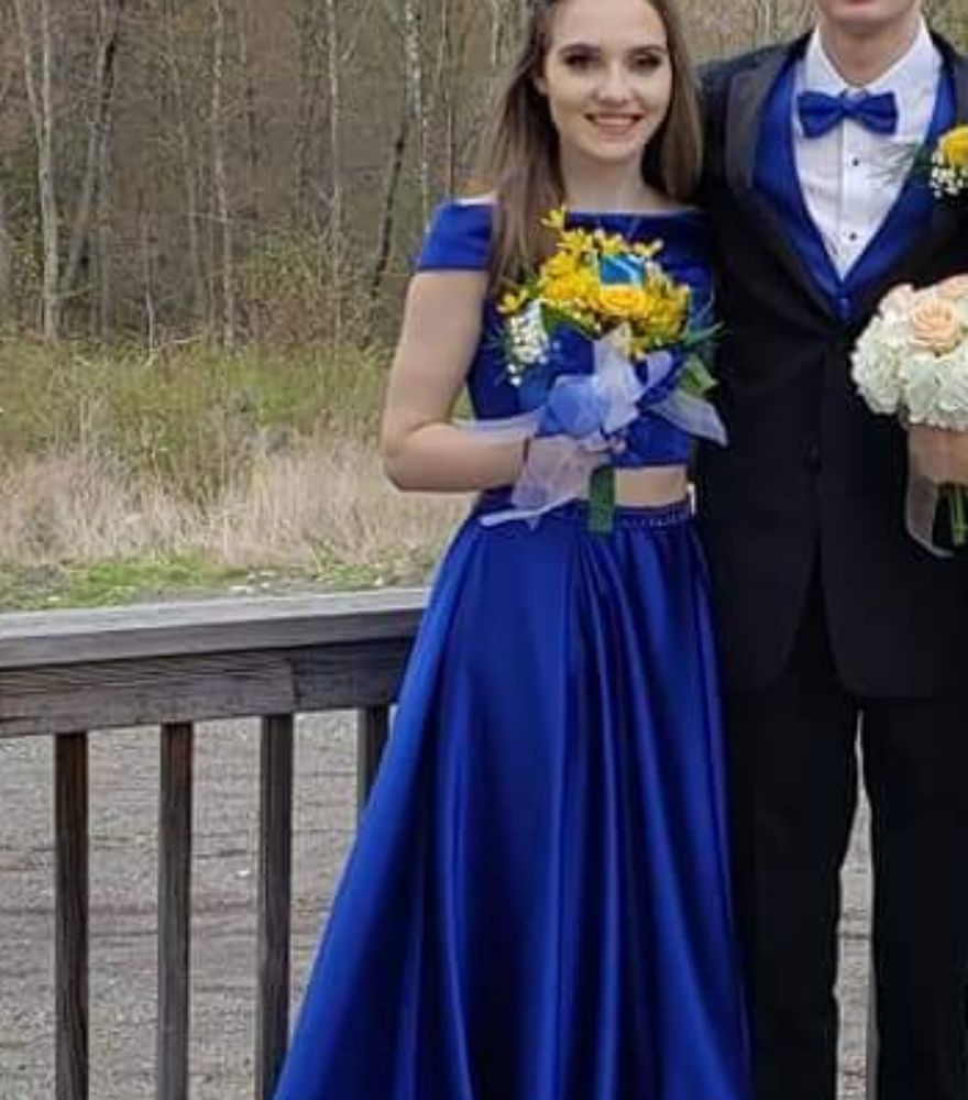 Sherri Hill Royal Blue 2 piece Ball/Prom gown